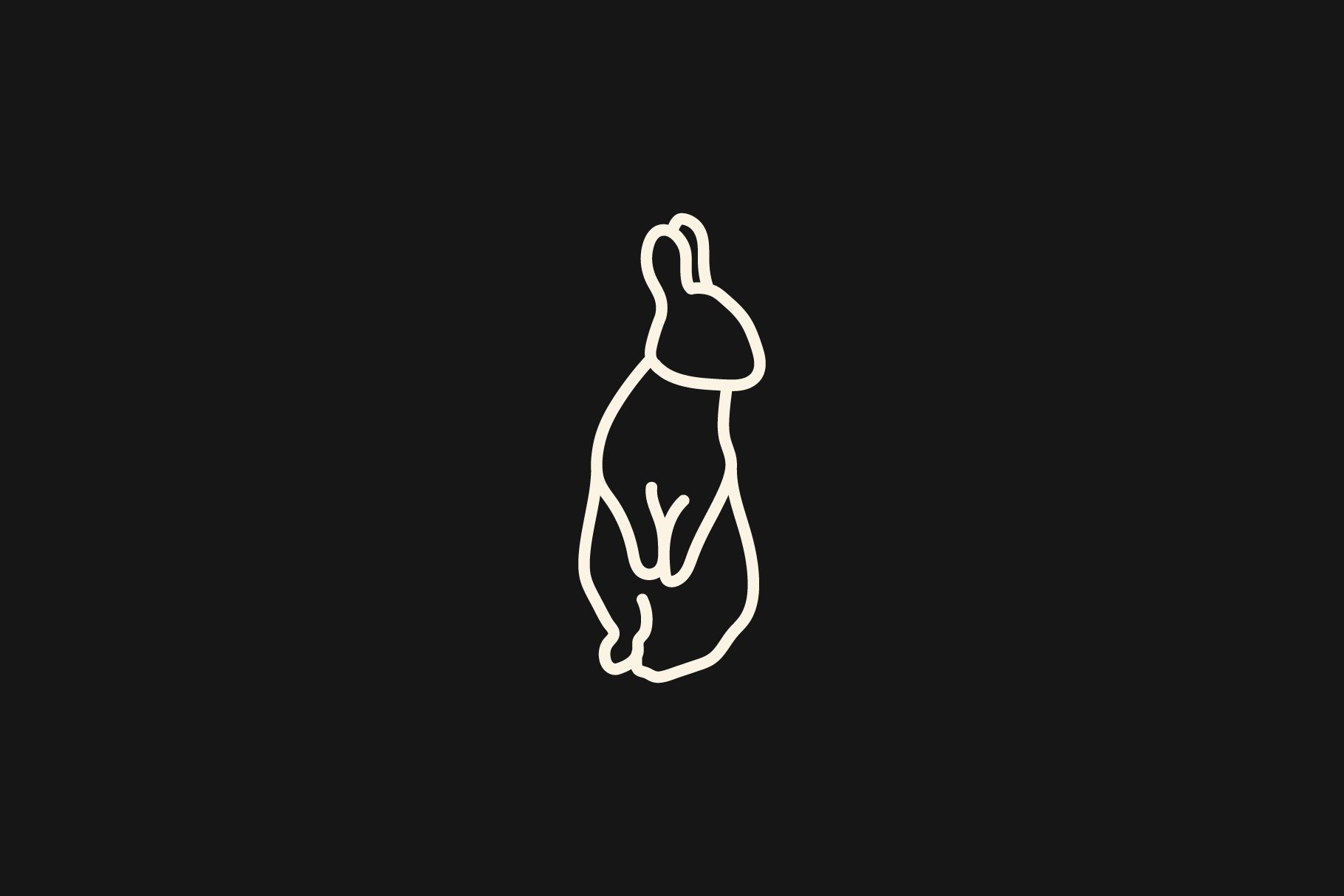 Rabbit logo design template vector preview image.