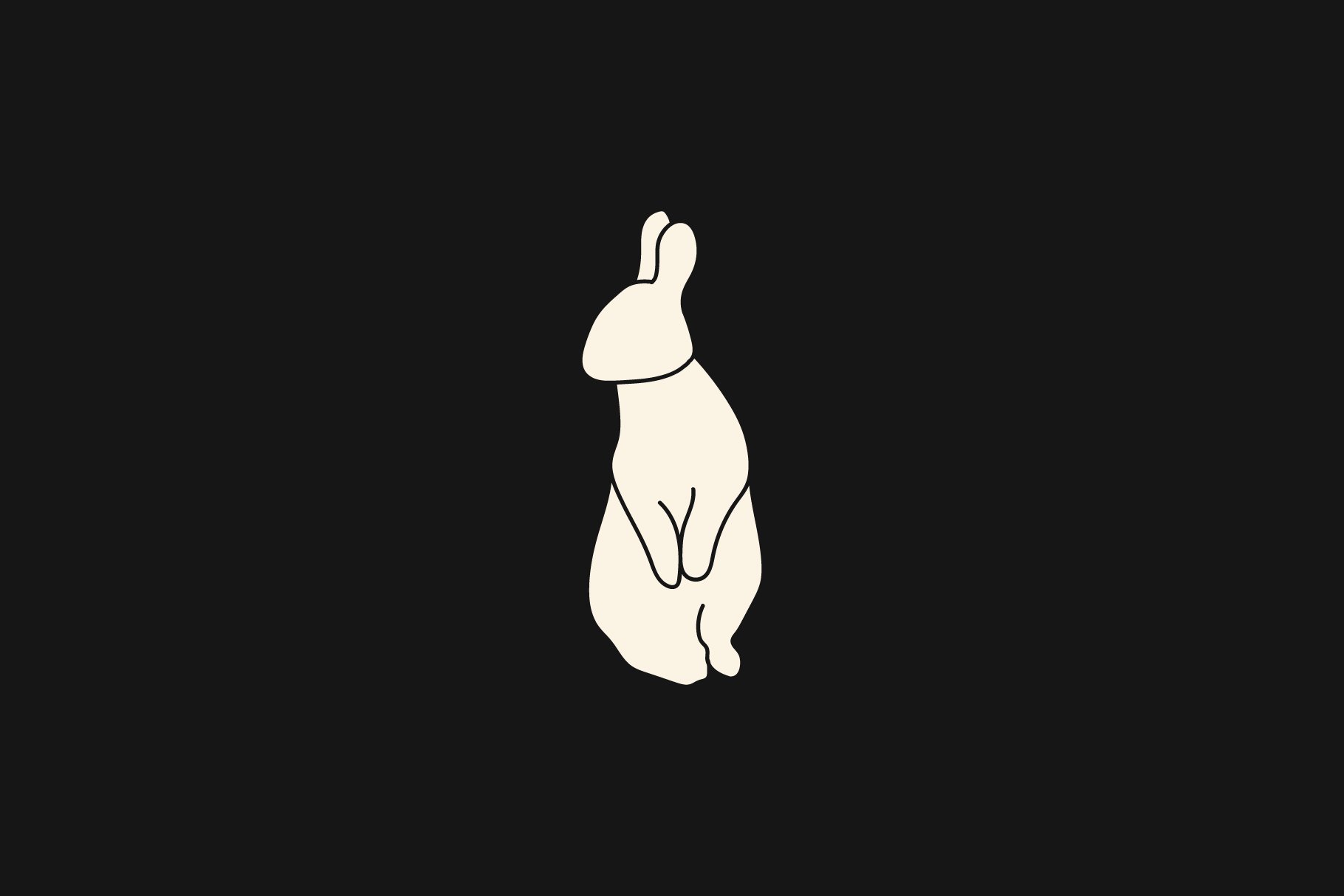 Rabbit logo design template vector preview image.