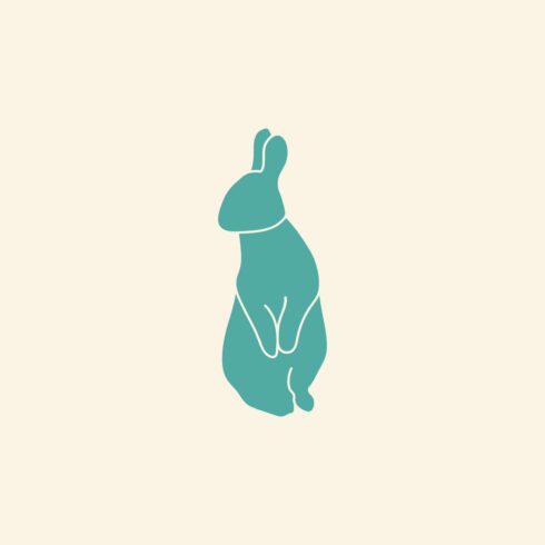 Rabbit logo design template vector cover image.