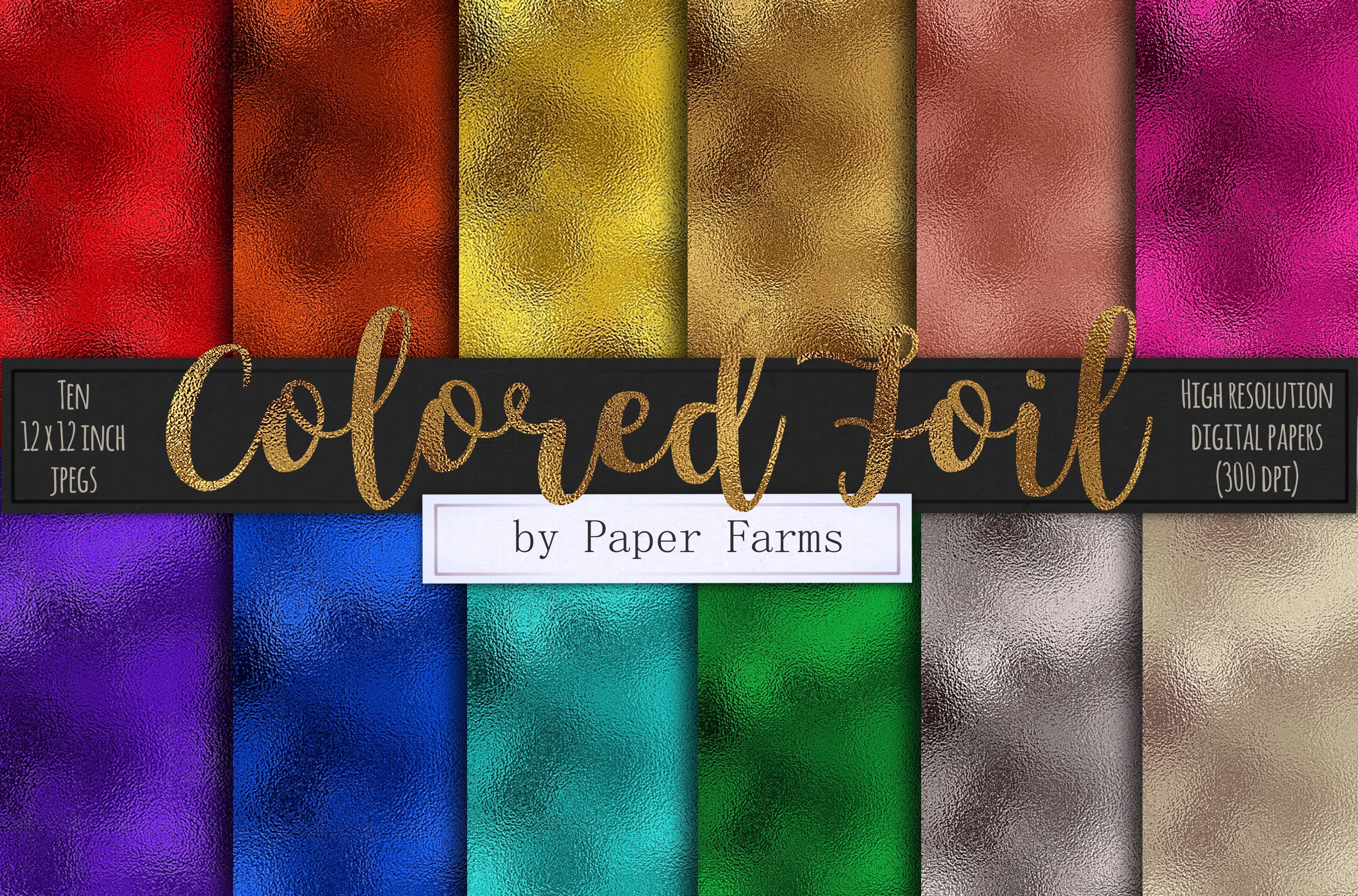 Colored foil textures cover image.