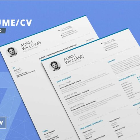 Clean Resume/Cv Template Volume 7 cover image.
