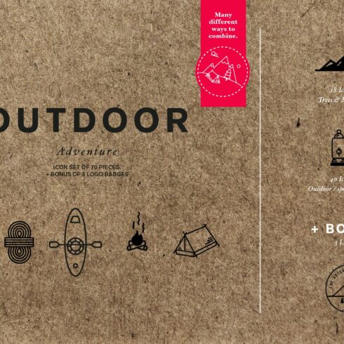 Outdoor Adventure Icon Set cover image.