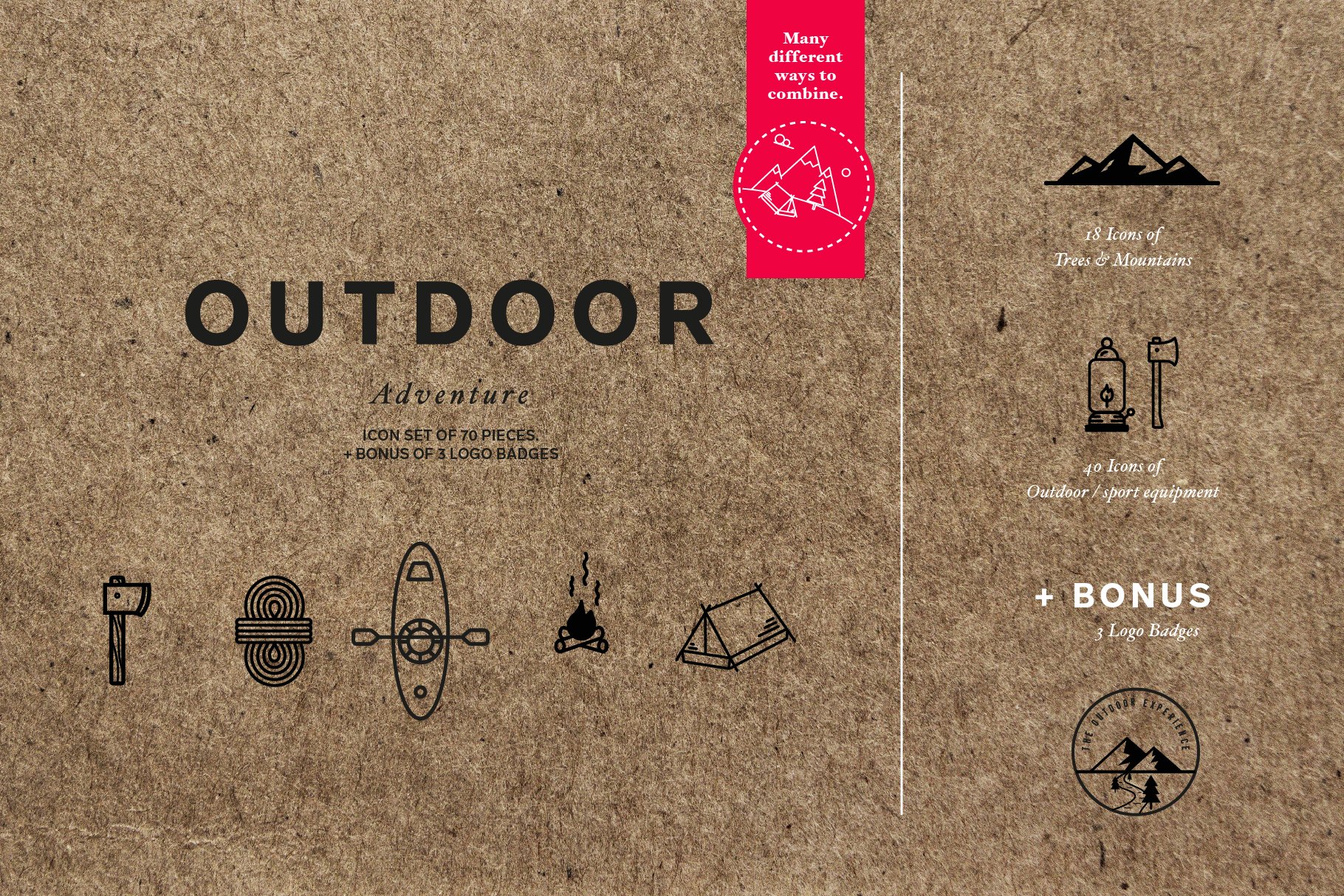 Outdoor Adventure Icon Set cover image.