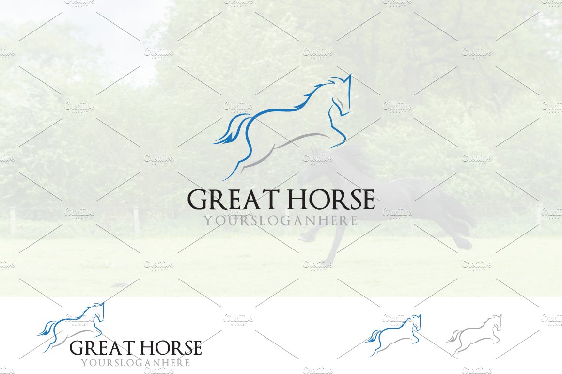Prancing Horse Running Jumping Logo cover image.