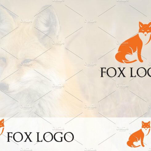 Simple Orange Fox Sit Logo Mascot cover image.