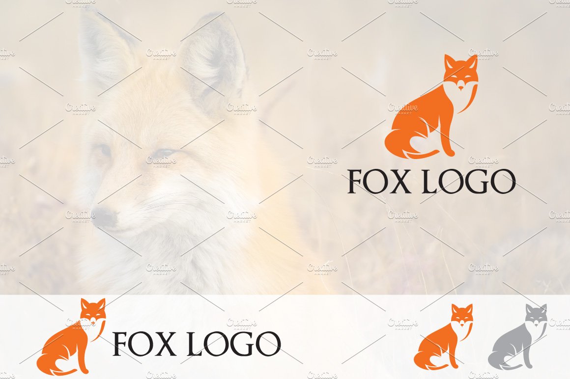 Simple Orange Fox Sit Logo Mascot cover image.