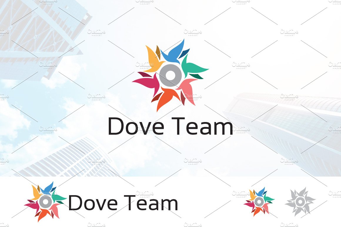 Dove Pigeon Circle Star Logo cover image.