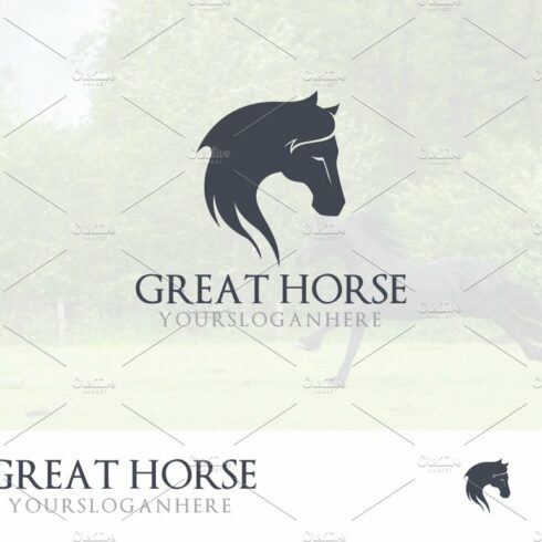 Elegant Horse Head Long Hair Logo cover image.