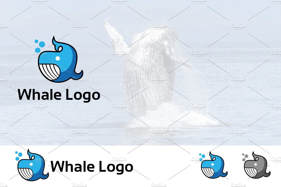 Whale Underwater Ocean Animal Logo cover image.