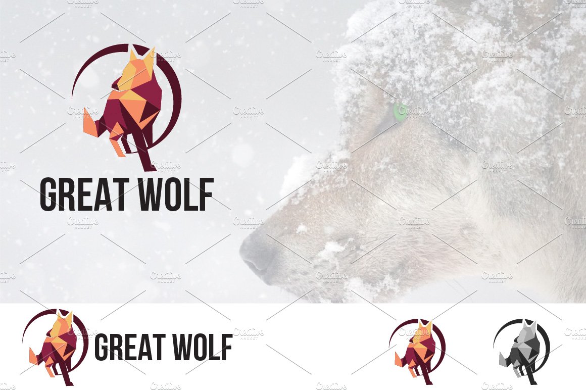Great Wolf Low Poly Logo cover image.