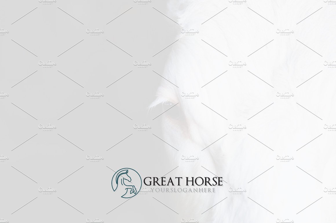 Prancing Horse Elegant Line Logo preview image.