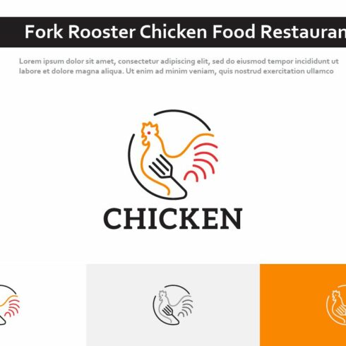 Fork Rooster Chicken Restaurant Logo cover image.