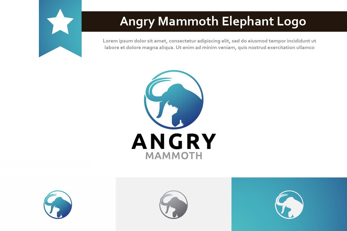 Angry Mammoth Big Elephant Logo cover image.