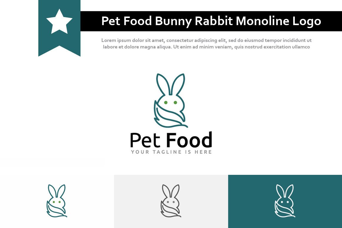 Organic Pet Food Bunny Rabbit Logo cover image.