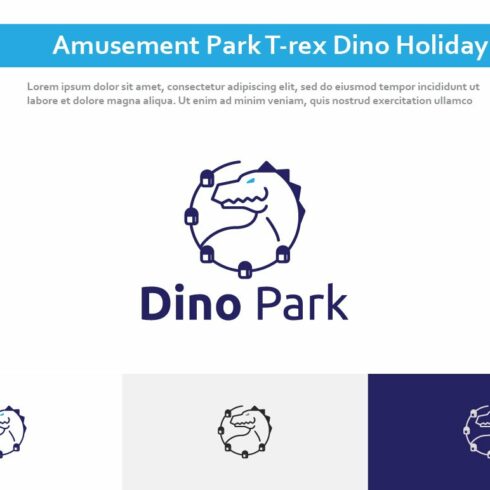 Amusement Park Dinosaur Dino Logo cover image.