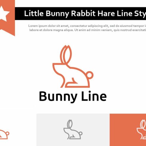 Little Bunny Rabbit Hare Simple Logo cover image.