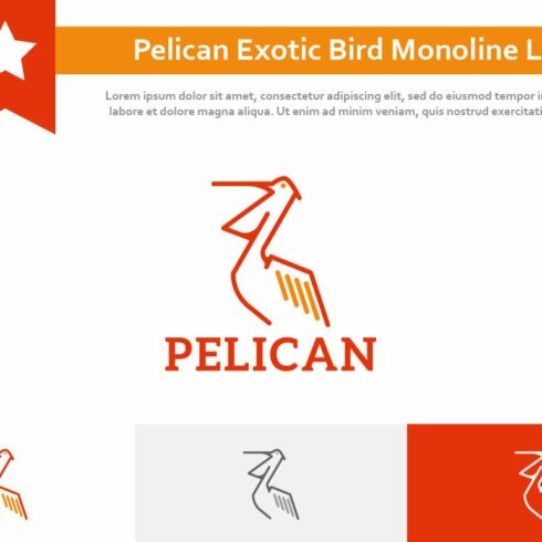 Pelican Open Beak Exotic Bird Logo cover image.