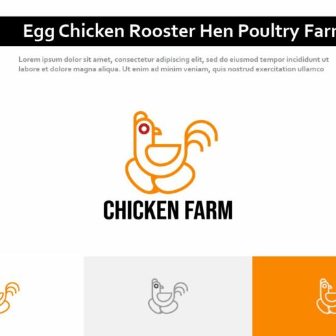 Egg Chicken Rooster Hen Poultry Logo cover image.
