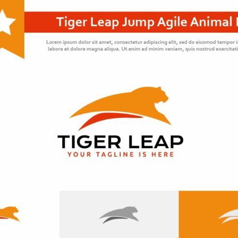 Tiger Leap Jump Agile Animal Logo cover image.