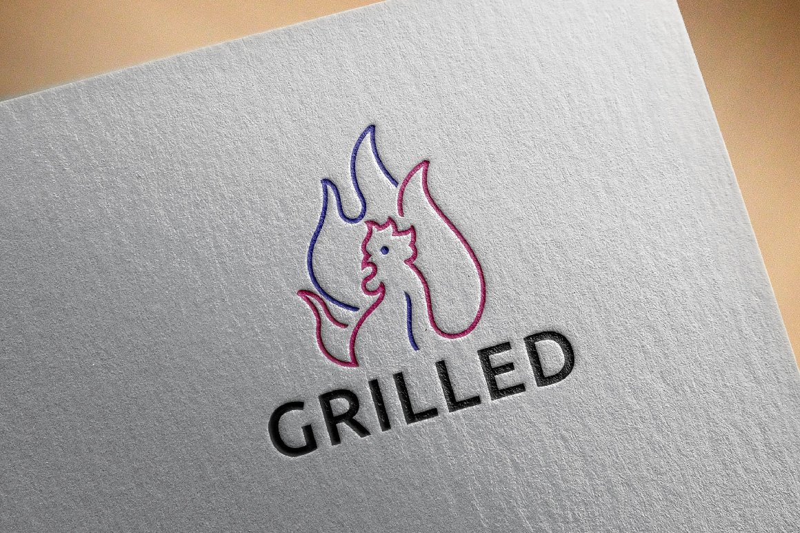 Chicken Fire Grilled Restaurant Logo preview image.
