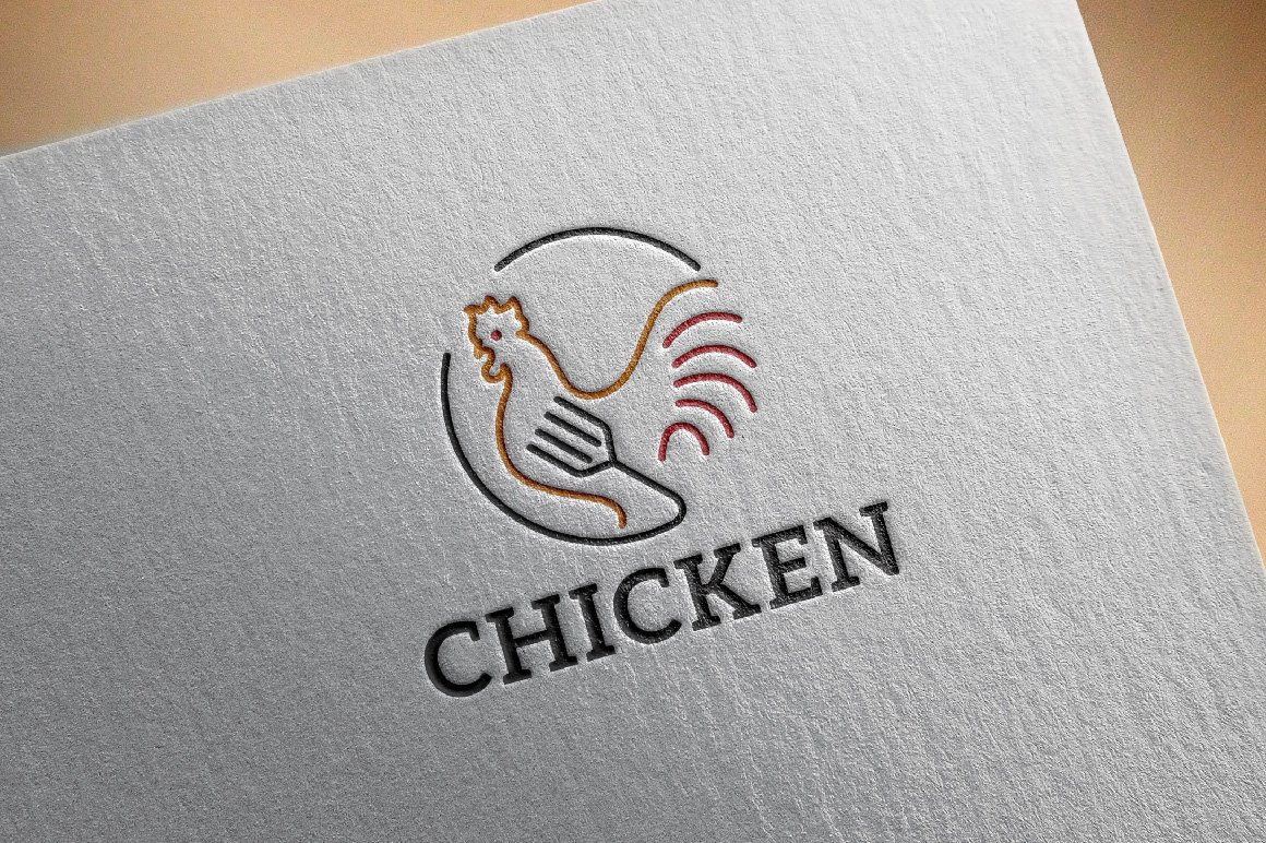 Fork Rooster Chicken Restaurant Logo preview image.