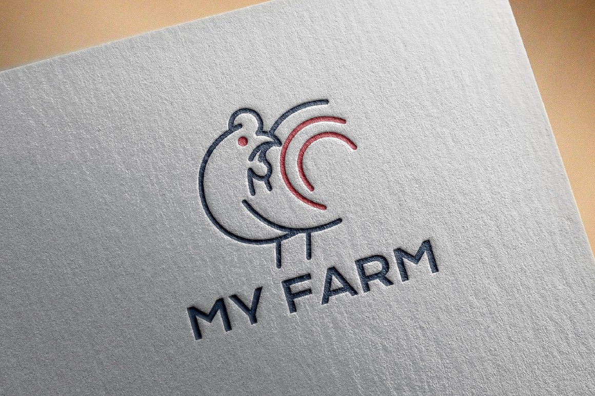 Chicken Rooster Hen Farm Logo preview image.