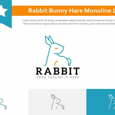 Elegant Rabbit Bunny Hare Logo cover image.