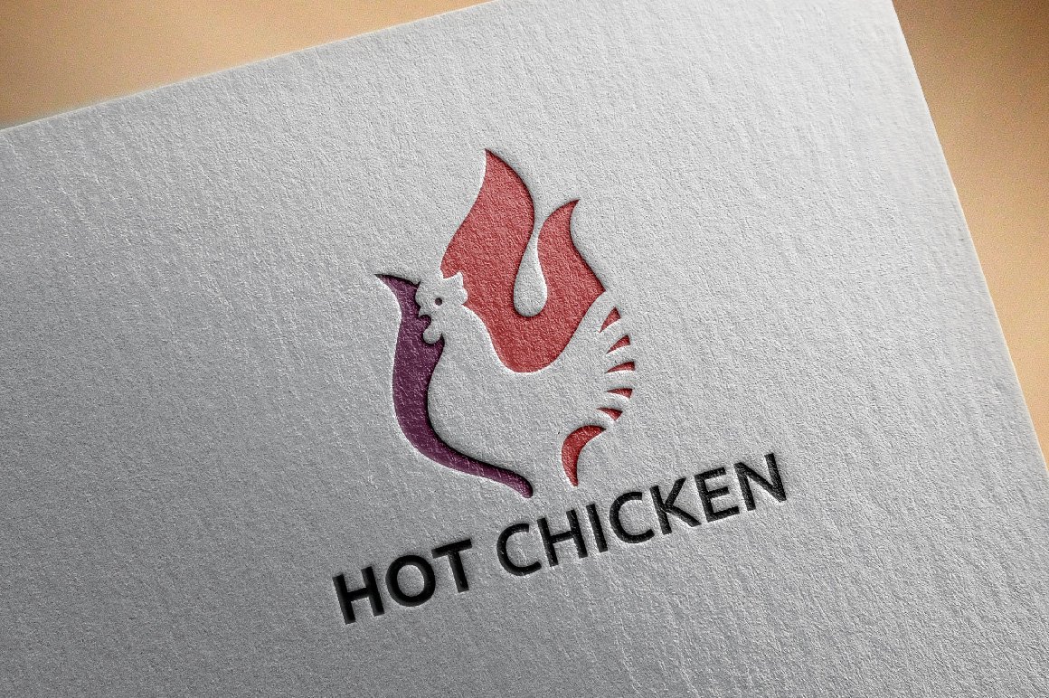 Hot Chicken Fire Grilled Food Logo preview image.