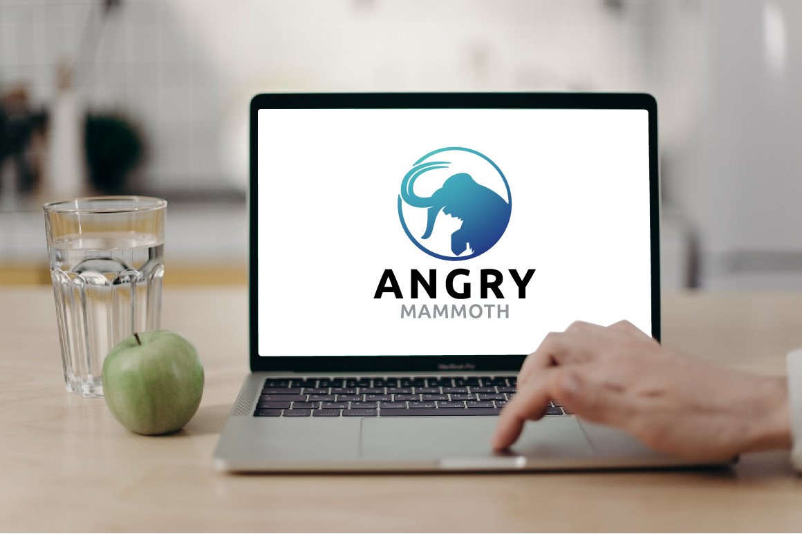 Angry Mammoth Big Elephant Logo preview image.