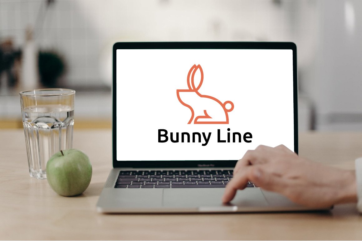 Little Bunny Rabbit Hare Simple Logo preview image.