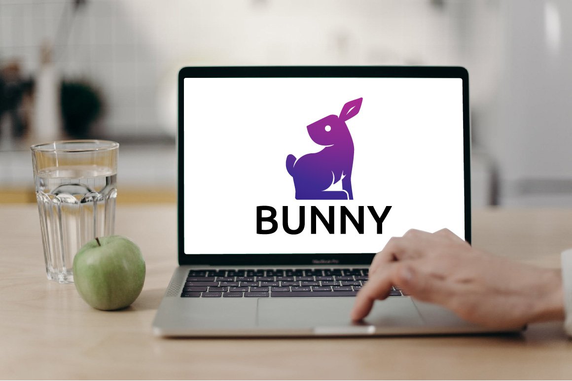Rabbit Bunny Hare Silhouette Logo preview image.