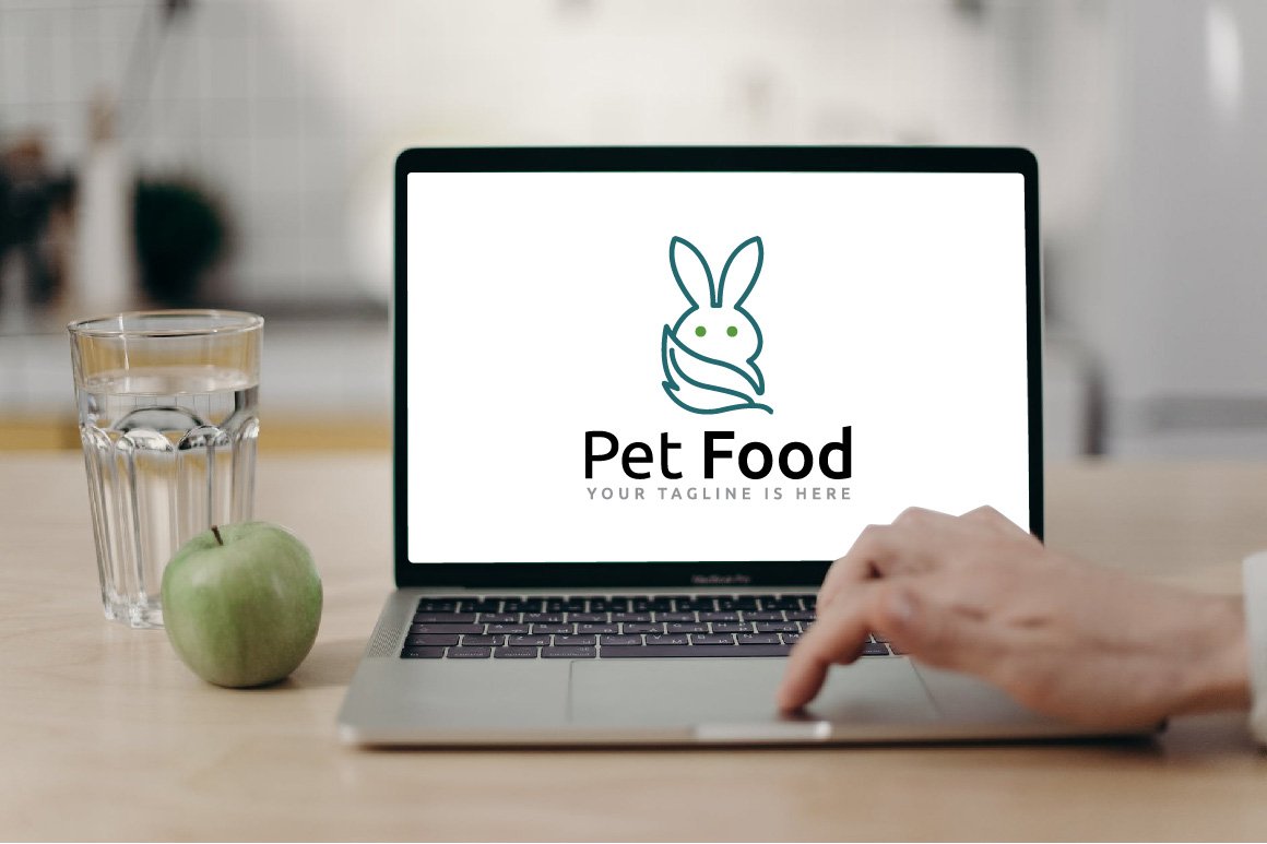 Organic Pet Food Bunny Rabbit Logo preview image.