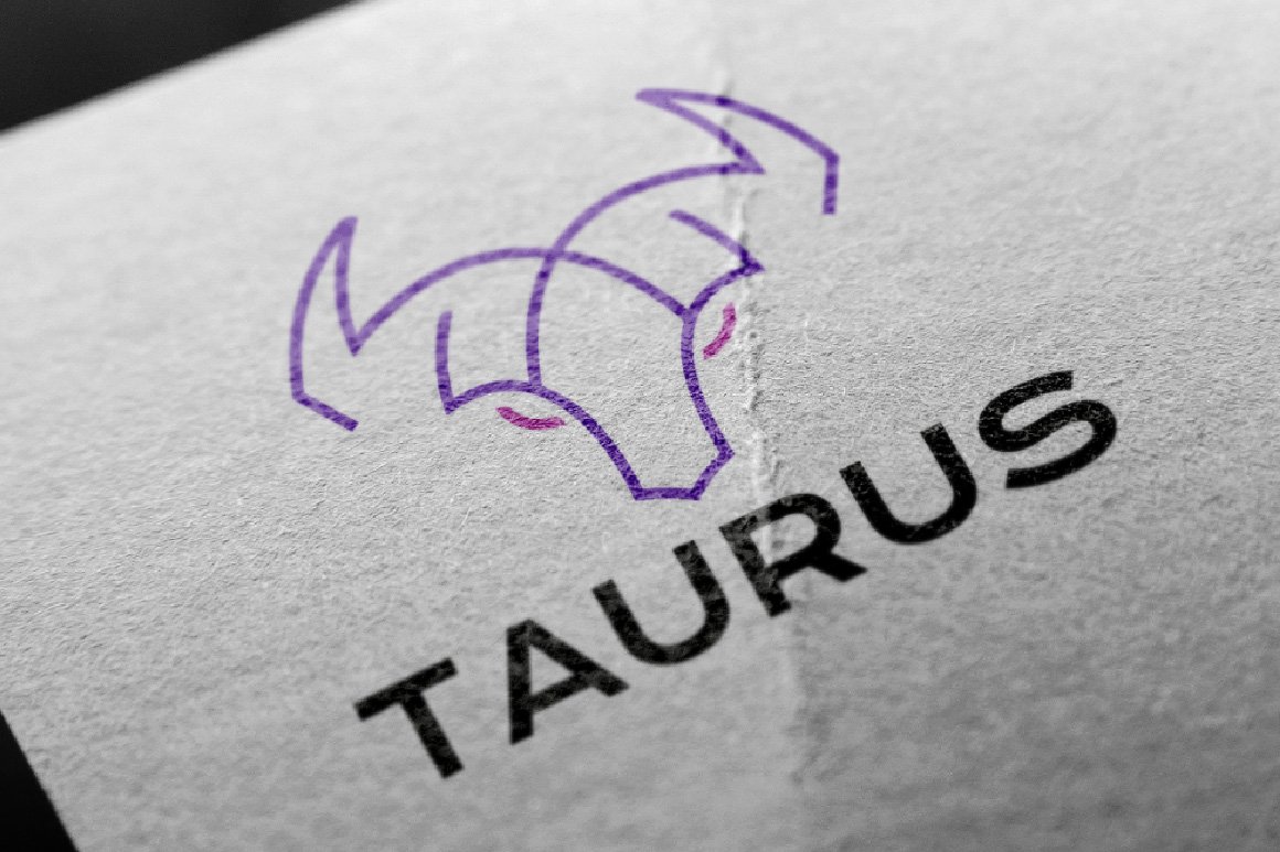 Horned Animal Bull Taurus Goat Logo preview image.