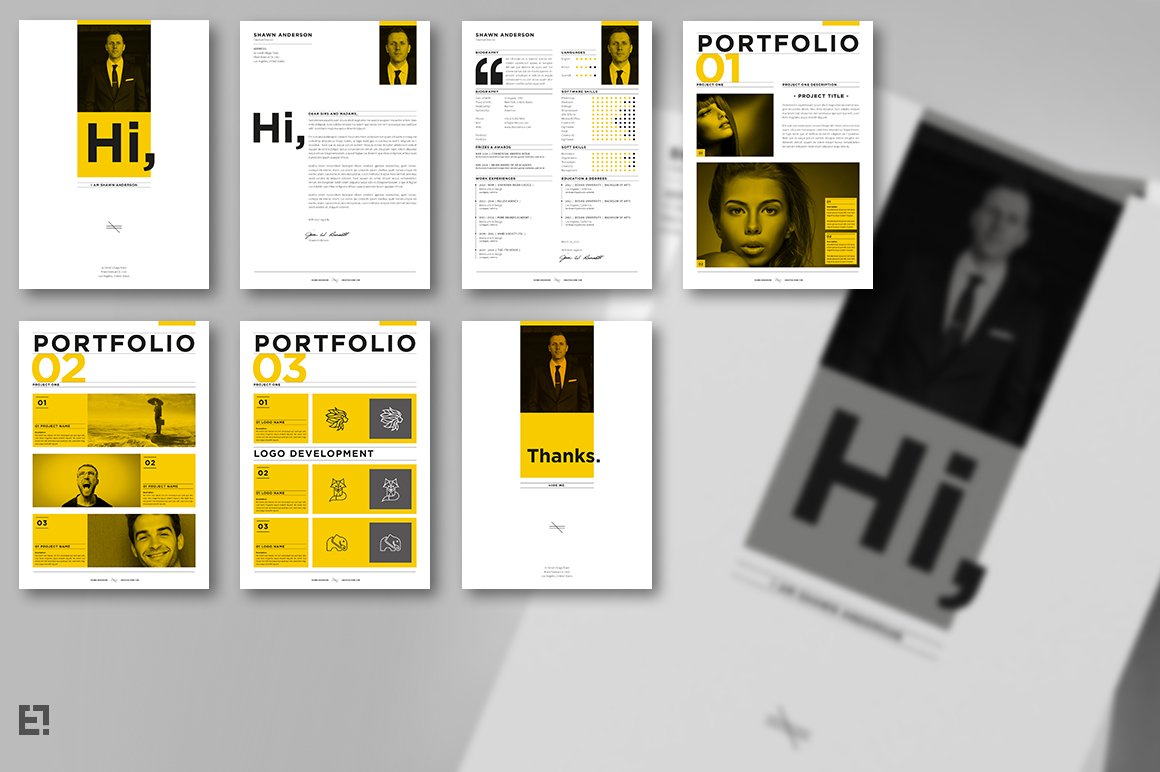 7 Pages - Minimal Resume CV preview image.