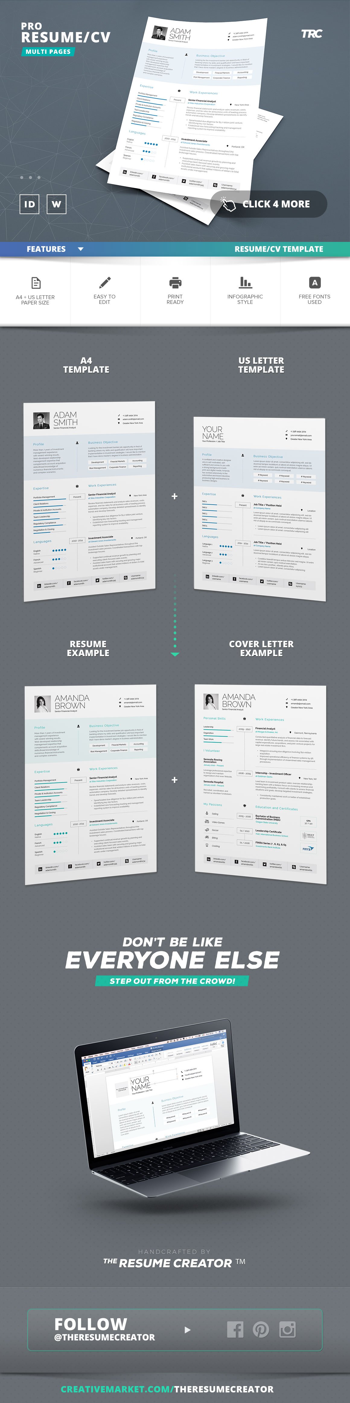 Pro Resume/Cv Template preview image.