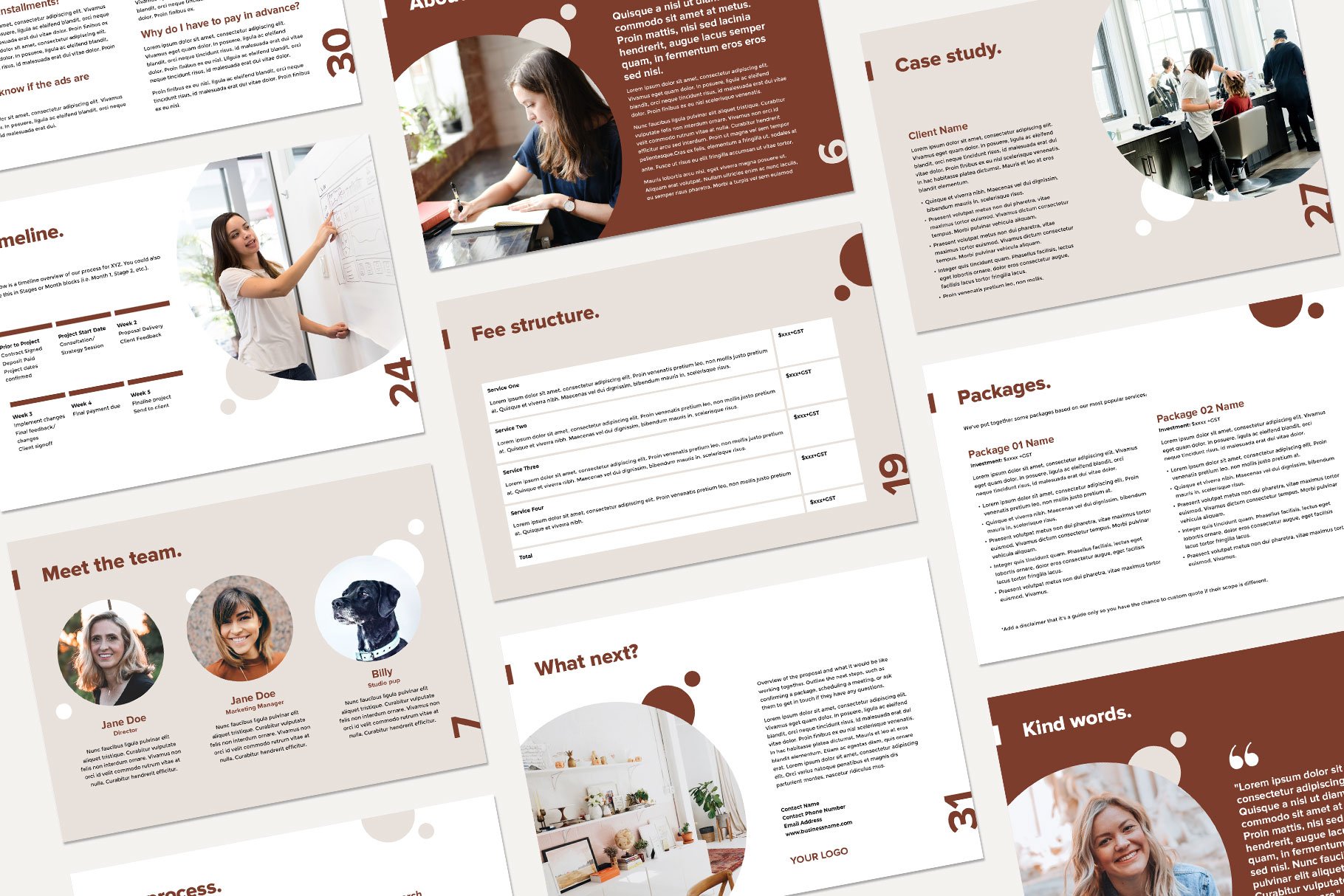 Proposal Template - Canva & InDesign preview image.