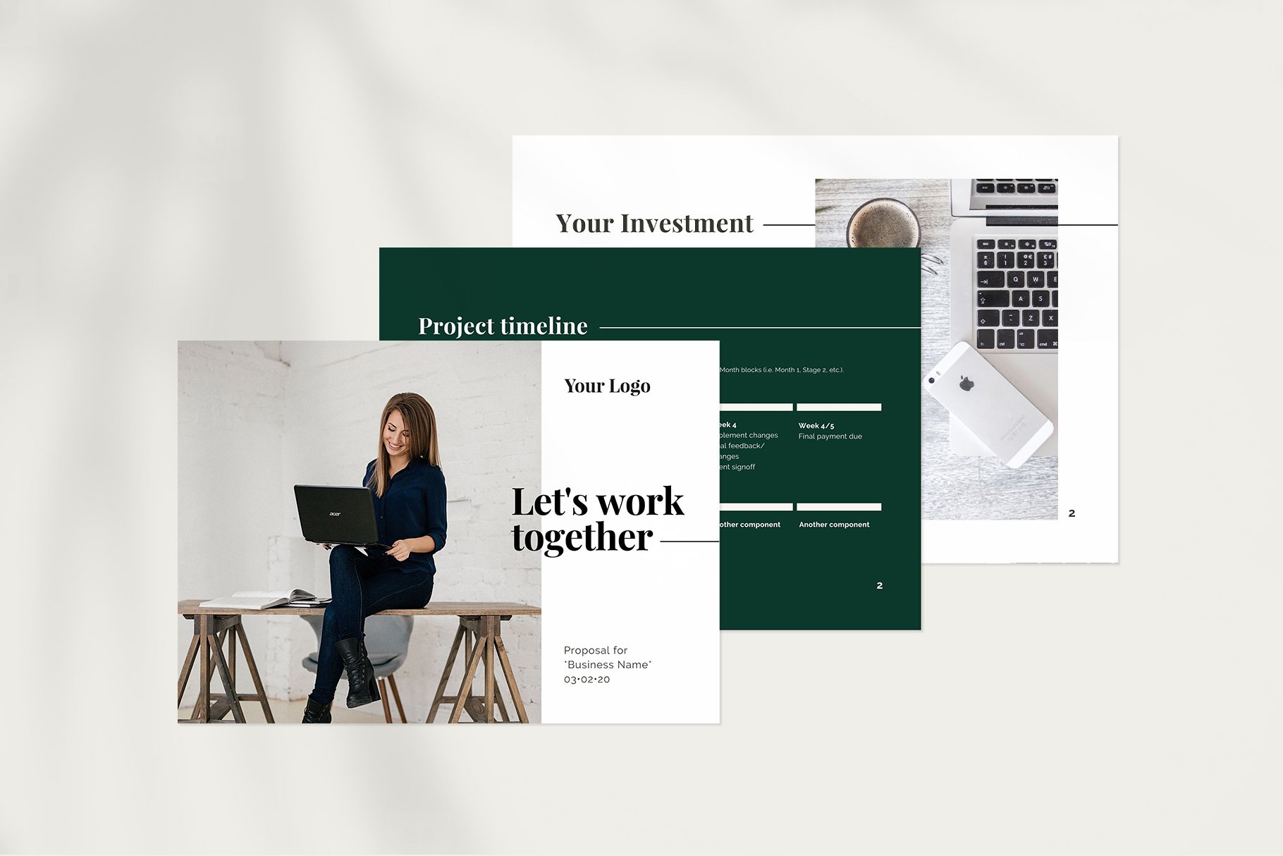 Proposal Template - Canva & InDesign preview image.