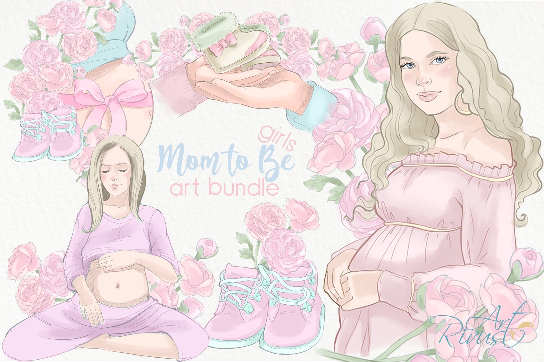 Mother to be PNG Clip Art. Pregnancy cover image.