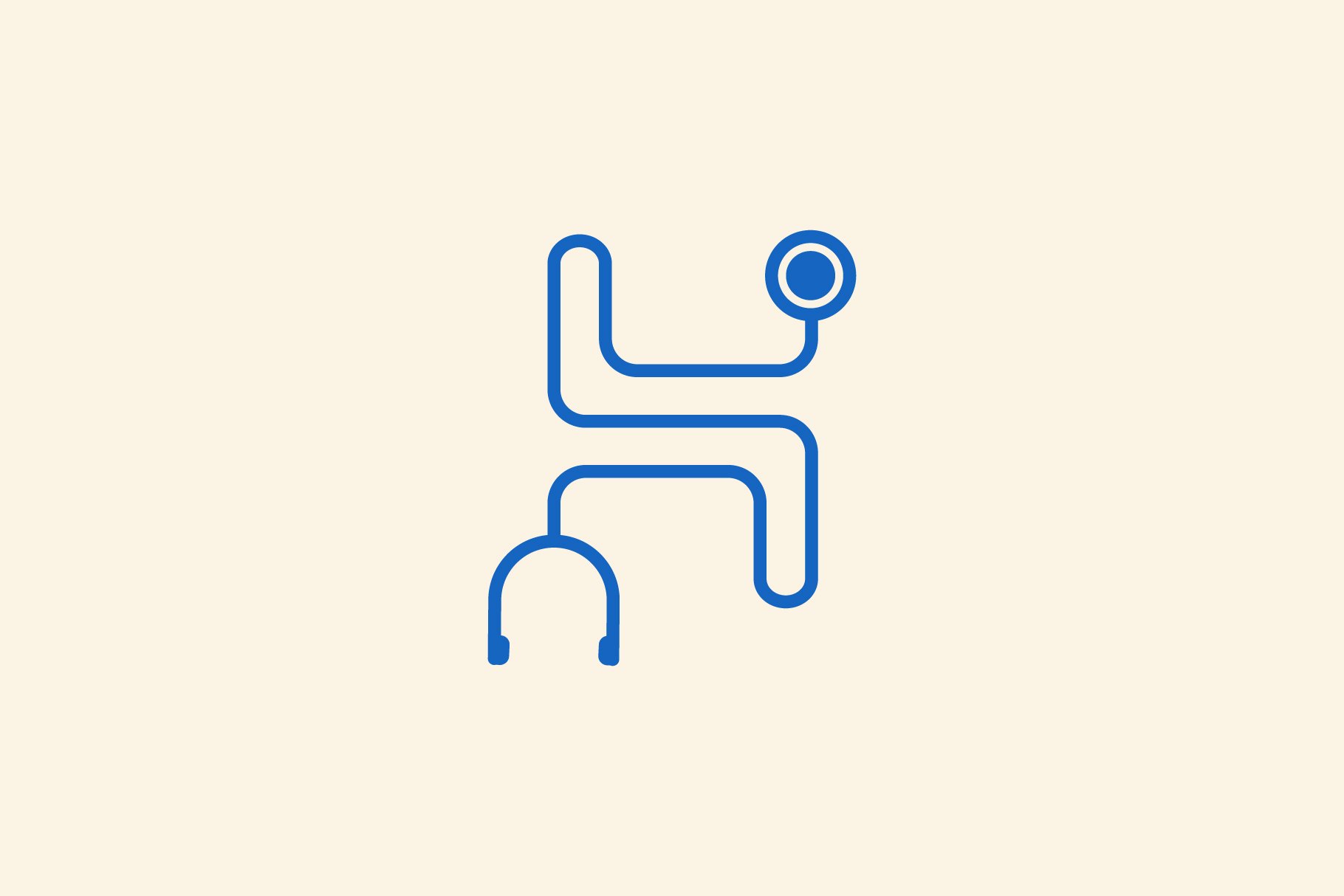 Stethoscope h letter logo vector cover image.