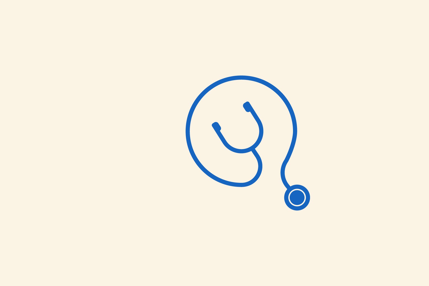 Stethoscope q letter logo vector cover image.