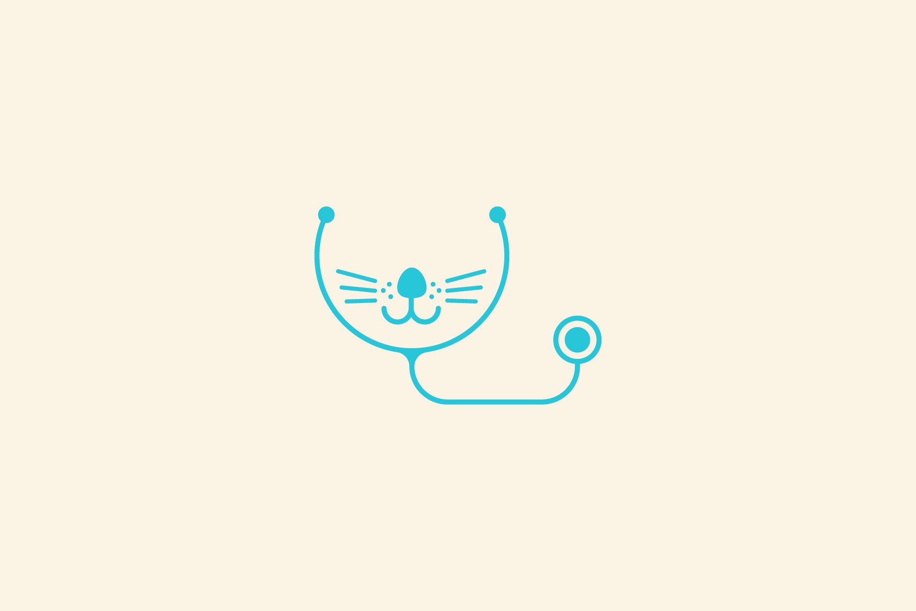 pet dog medical logo design vector cover image.