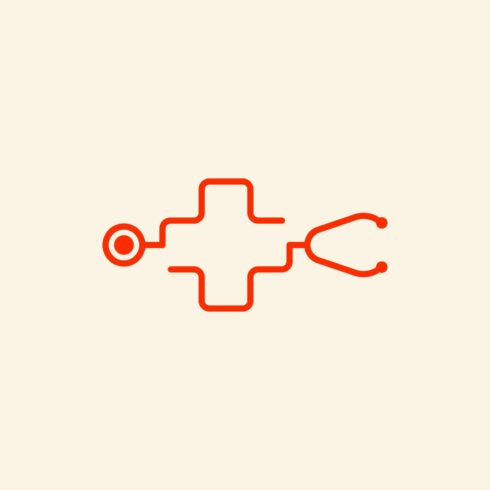 Cross medical logo design vector cover image.