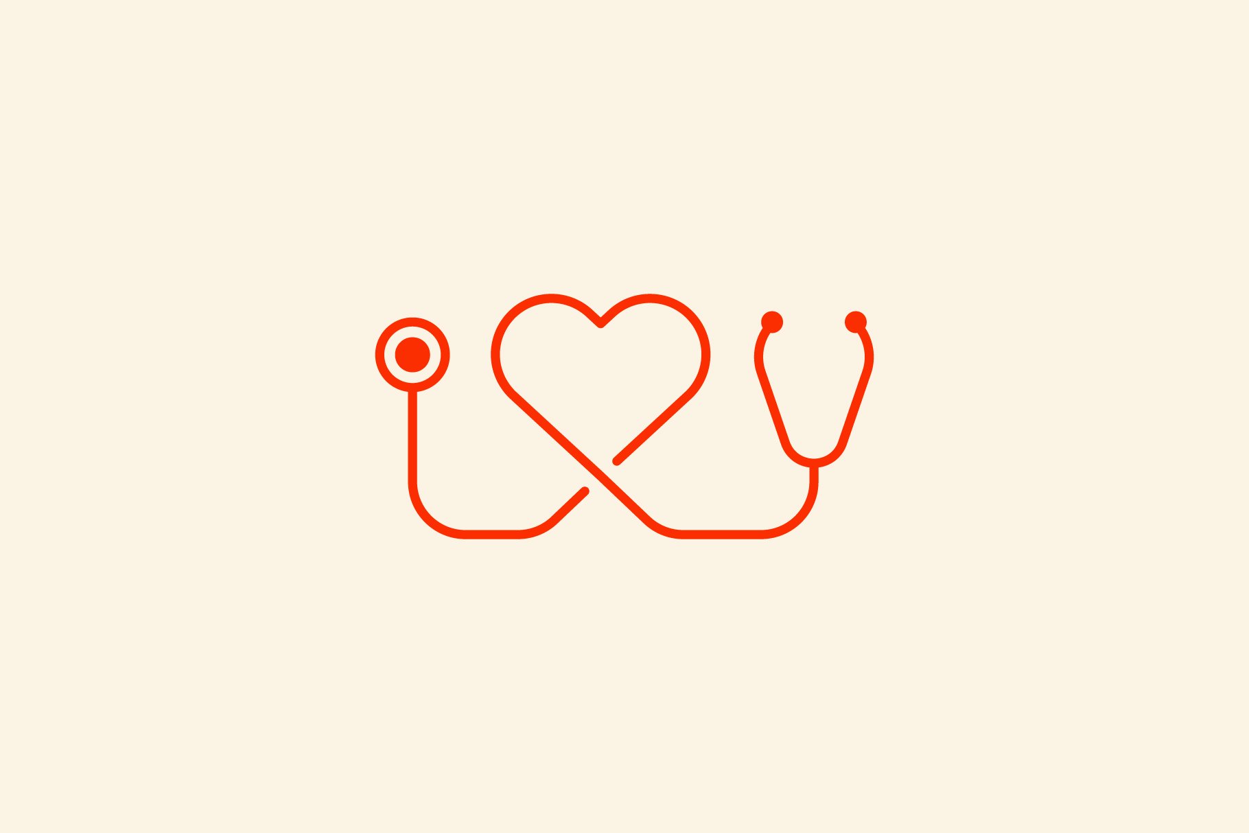 Medical Love Logo Design Vector cover image.