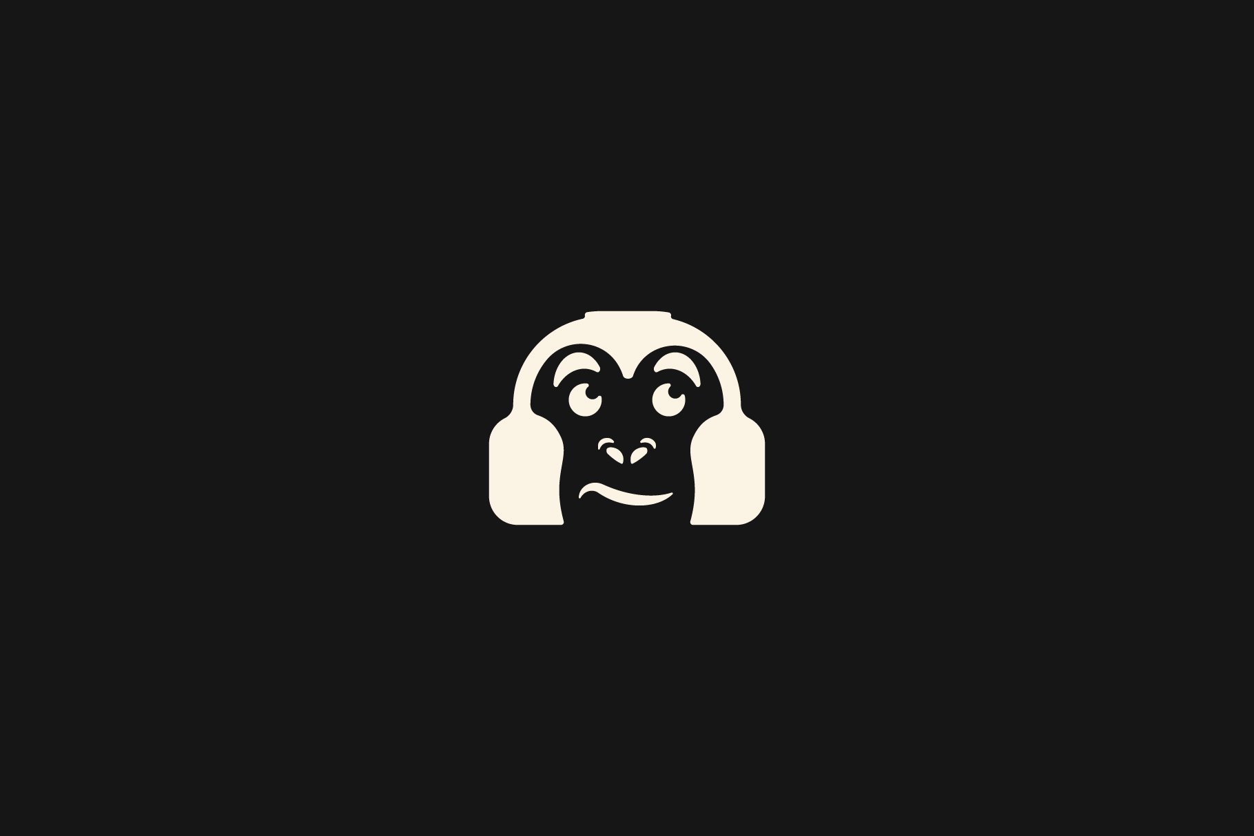 Monkey Headphone Logo Design Vector cover image.