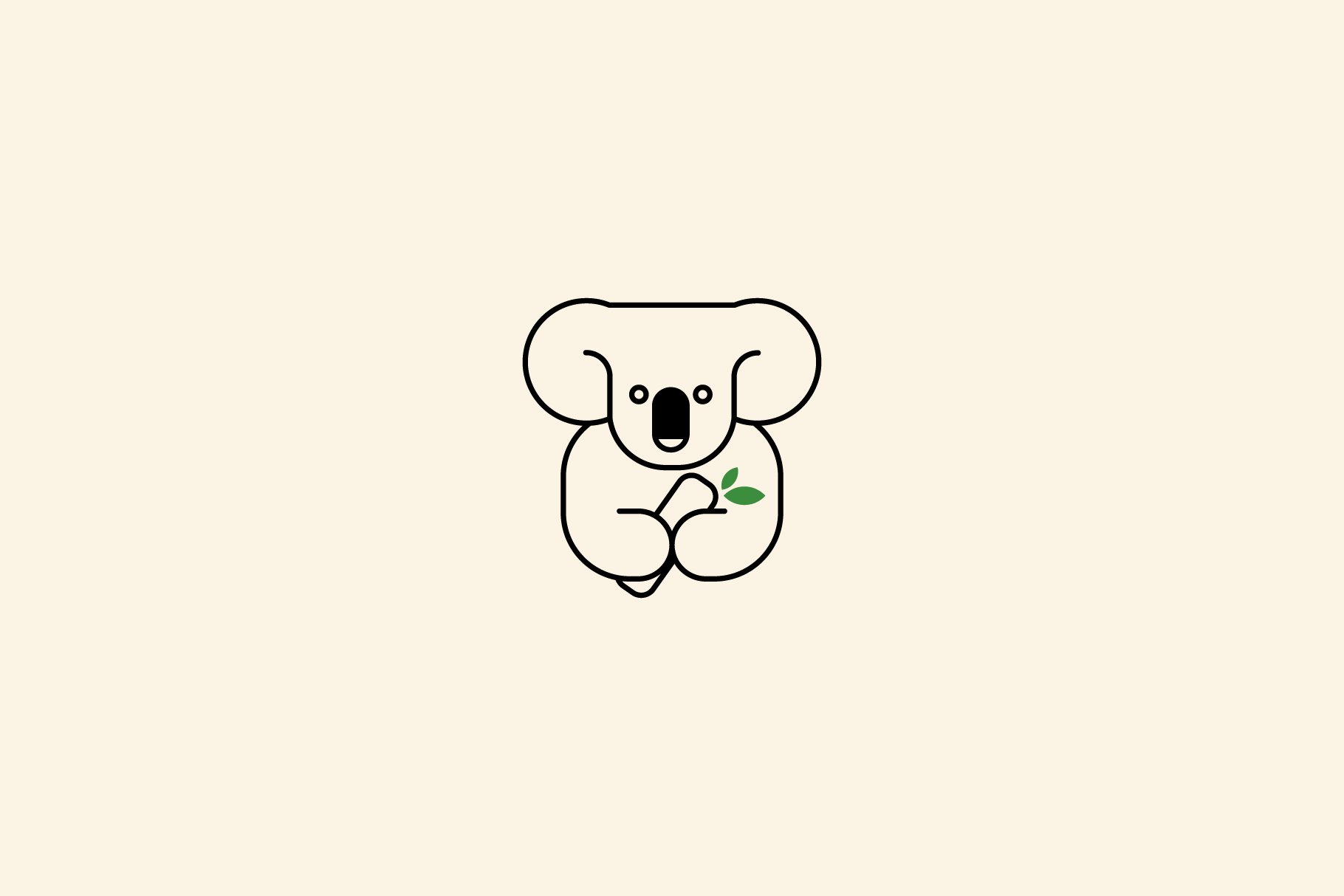 Koala logo icon design vecto cover image.