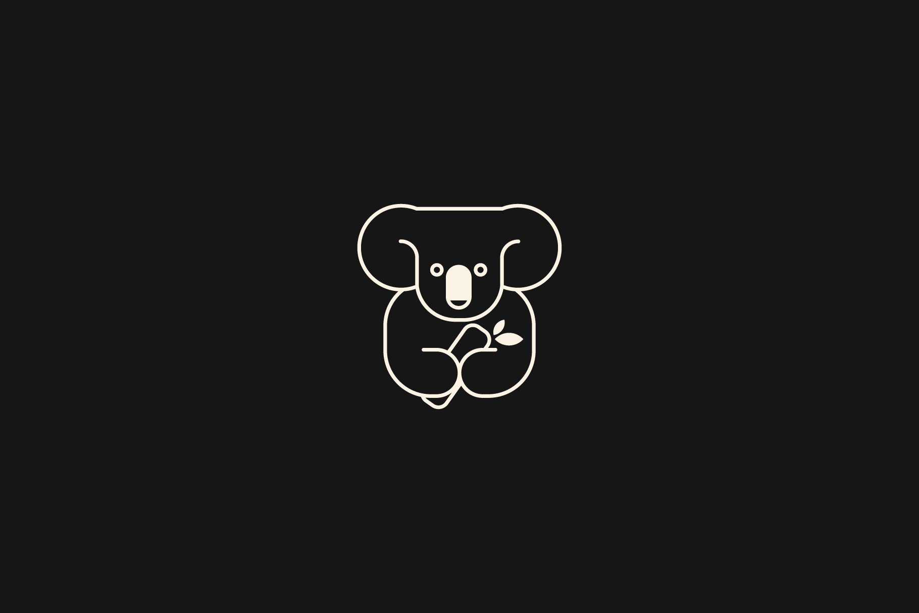 Koala logo icon design vecto preview image.