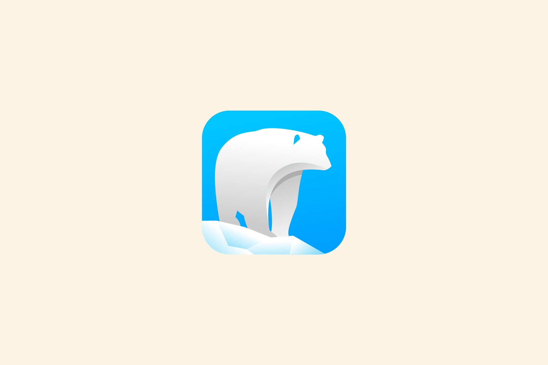 Polar Bear Logo Symbol Vector Design preview image.