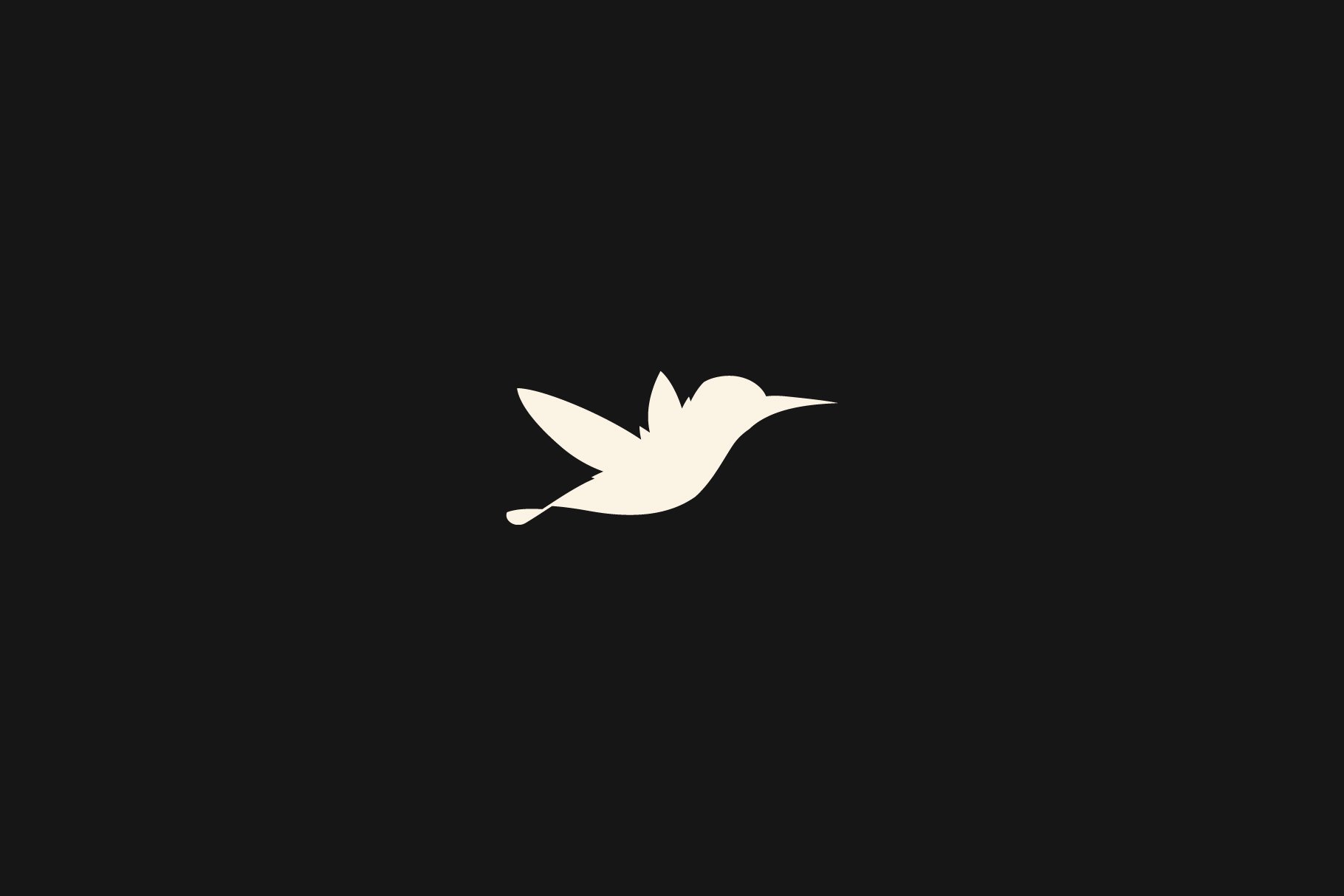 flying humming bird logo design preview image.