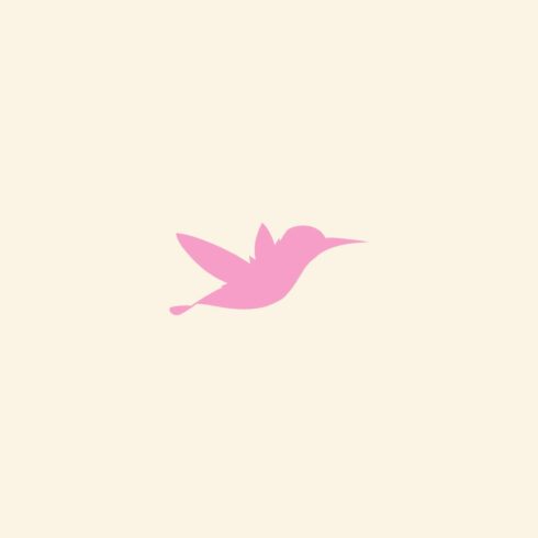 flying humming bird logo design cover image.