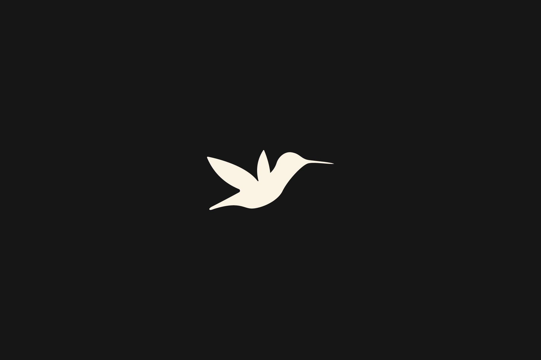 flying humming bird logo design preview image.